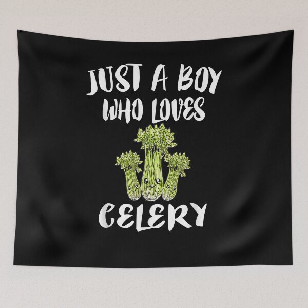 Item preview, Just A Boy Who Loves Celery Vegetable  designed and sold by tashiav.