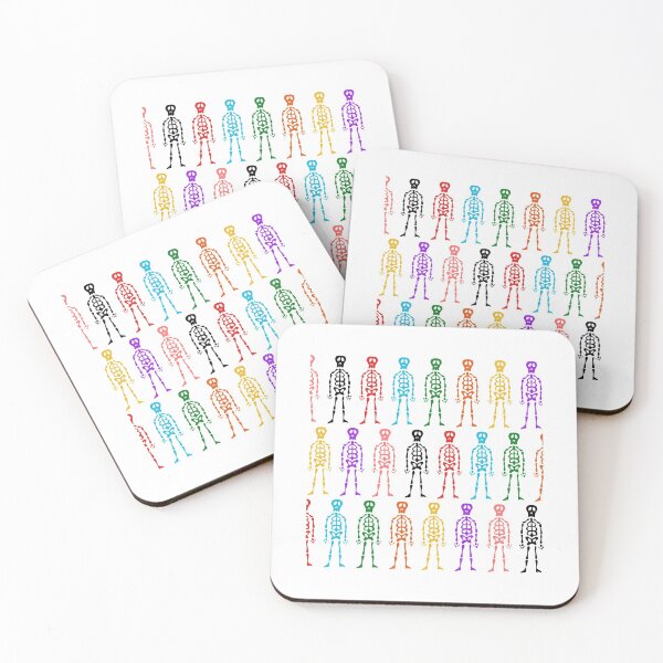 Item preview, Colored Halloween Skeleton pattern designed and sold by cinemadnesshirt.