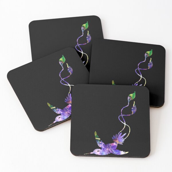 Item preview, Spirit world of magic purple dreams abstract hummingbird designed and sold by TitaCris.