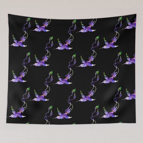 Item preview, Spirit world of magic purple dreams abstract hummingbird designed and sold by TitaCris.