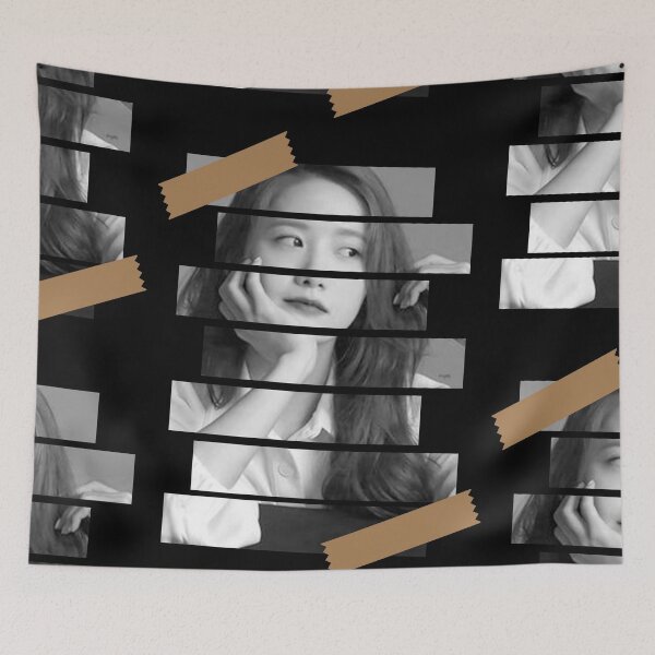 Item preview, Im Yoonah Girls Generation SNSD YOONA Korean Kpop Monochrome Stripe Design designed and sold by Piosenka Art.