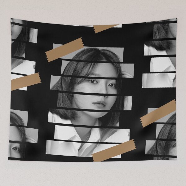 Item preview, Choi Soo Young Girls Generation SNSD Sooyoung Korean Kpop Monochrome Stripe Design designed and sold by Piosenka Art.