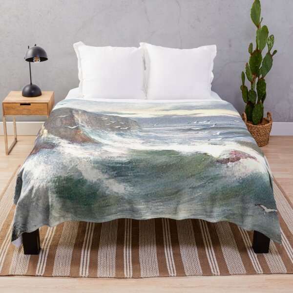 Item preview, Vintage Illustration of Rough Sea at Barra Head, Outer Hebrides designed and sold by yourscotland.