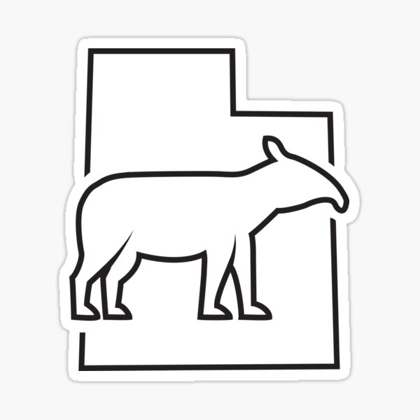 Vista previa del artículo con la obra «Caballo de Utah - Tapir (contorno negro)», diseñado y vendido por Schadow-Studio.