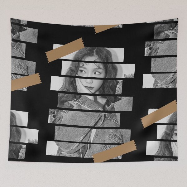 Item preview, Kim Tae yeon Girls Generation SNSD Taeyeon Korean Kpop Monochrome Stripe Design designed and sold by Piosenka Art.