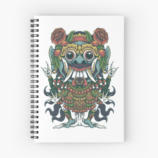 Item preview, green Bali rangda illustration designed and sold by Goba Bali Studio.