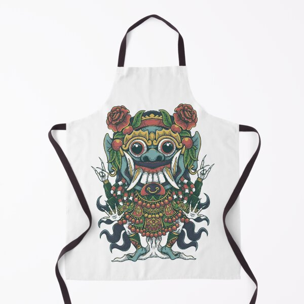 Item preview, green Bali rangda illustration designed and sold by Goba Bali Studio.