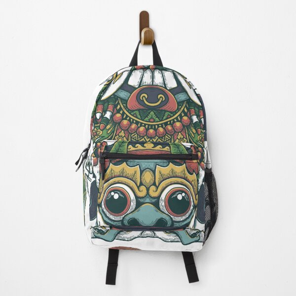 Item preview, green Bali rangda illustration designed and sold by Goba Bali Studio.