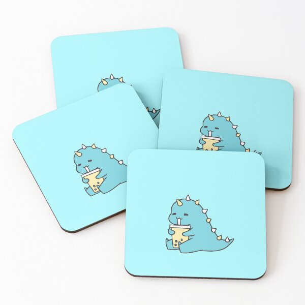 Item preview, Cute Lil Blue Dinosaur Drinks Coffee  designed and sold by Artbysaeme.