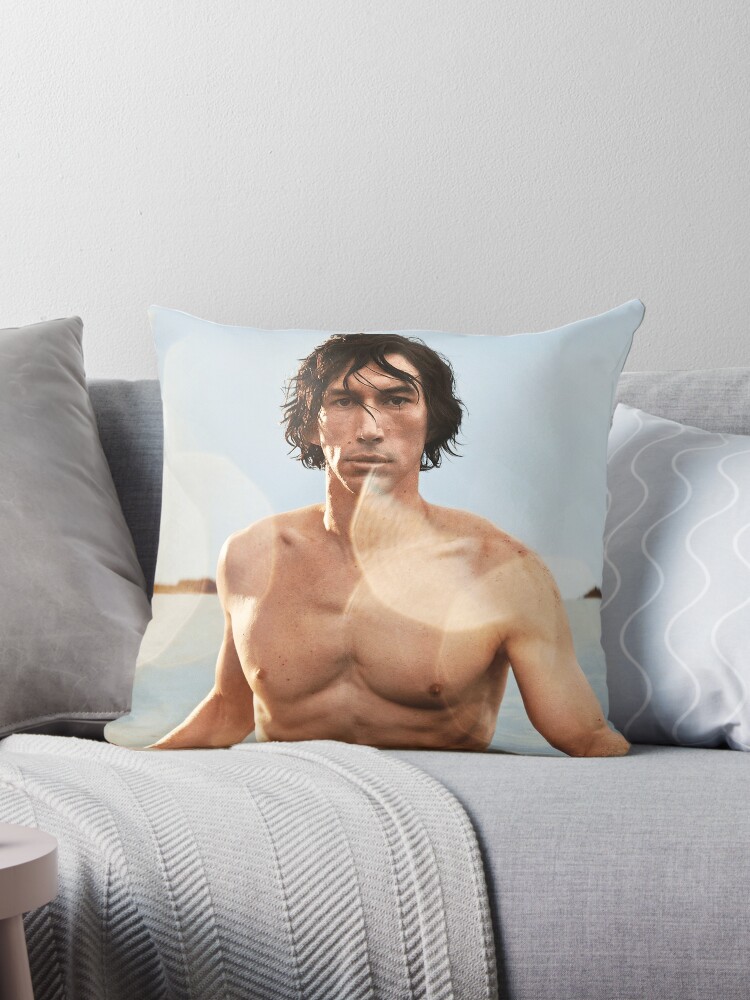 Adam Driver with Dog Photosession Throw Pillow for Sale by goon