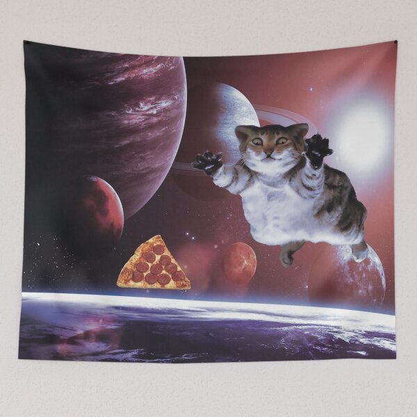 Item preview, pizza cat in space designed and sold by vicovm3.