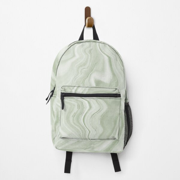 Soft Pastel Green Sage Green Marble Backpack for Sale by venella Redbubble