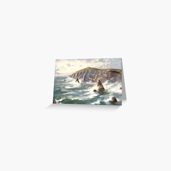 Item preview, Vintage Illustration rough sea from Malcolm's Head, Fair Isle designed and sold by yourscotland.