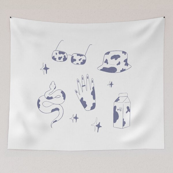 Item preview, Cow print sticker set Purple designed and sold by mikhaleeevich.