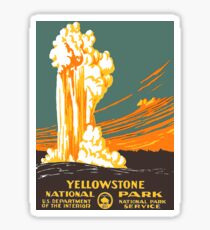 Yellowstone National Park ~ Old Faithful Vintage Decal Sticker