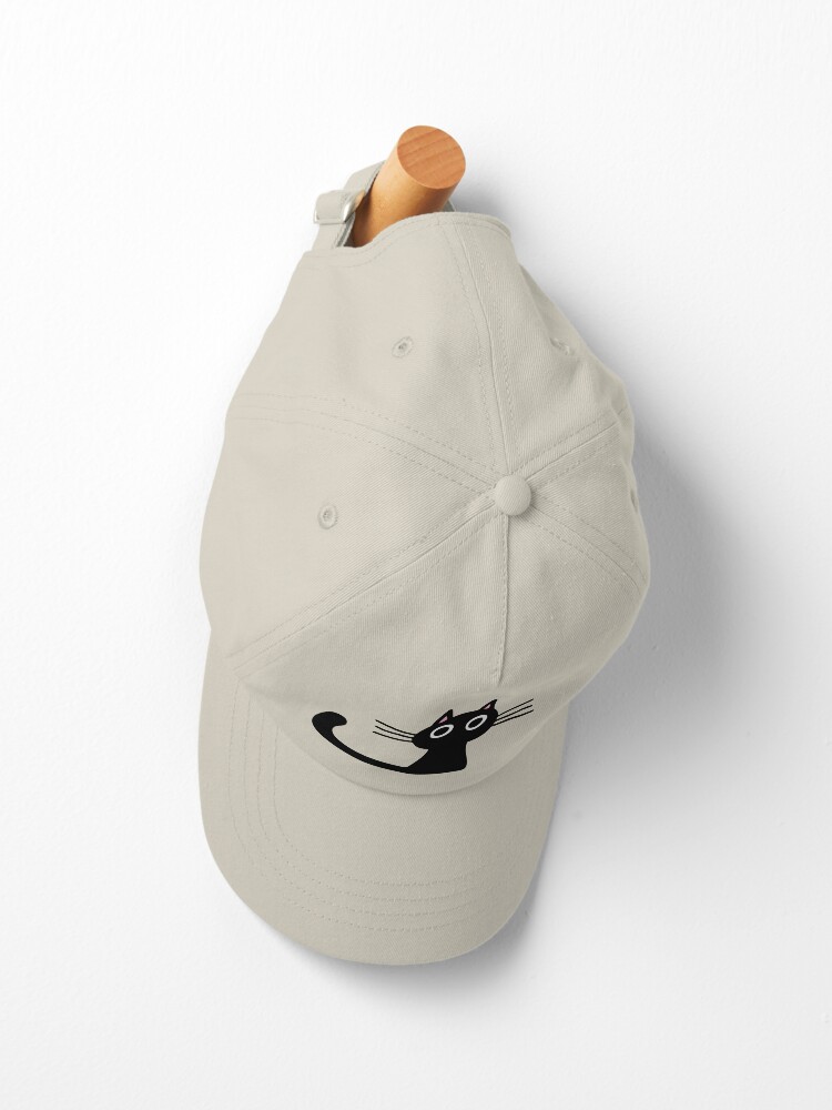 Cutie Kitty Cat Wide Eyed Black Kitten Black Cat Dad Hat | Redbubble