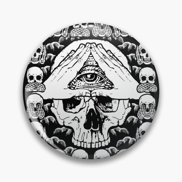 Item preview, All Seeing Eye with Skulls designed and sold by SpreadForSatan.
