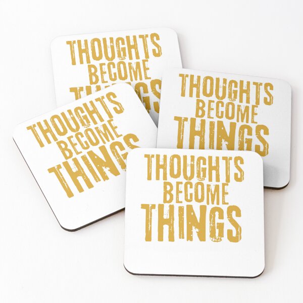 Item preview, thoughts become things | loa quote for positive thinking designed and sold by syeda noon.