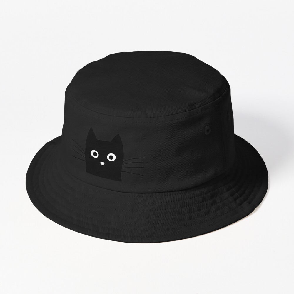 Discover Black Cat Face Bucket Hat