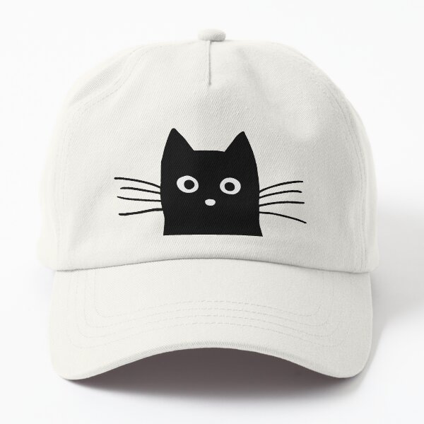 Black Cat Face Dad Hat