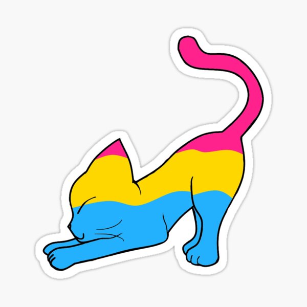 Pride Cats Pansexual Flag Kitty Sticker By Eve Acatty Redbubble 7419