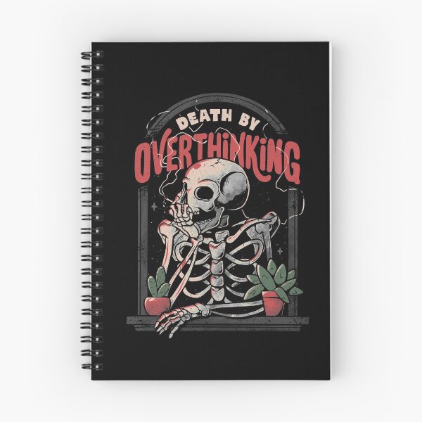 Item preview, Death By Overthinking - Funny Skull Gift designed and sold by EduEly.