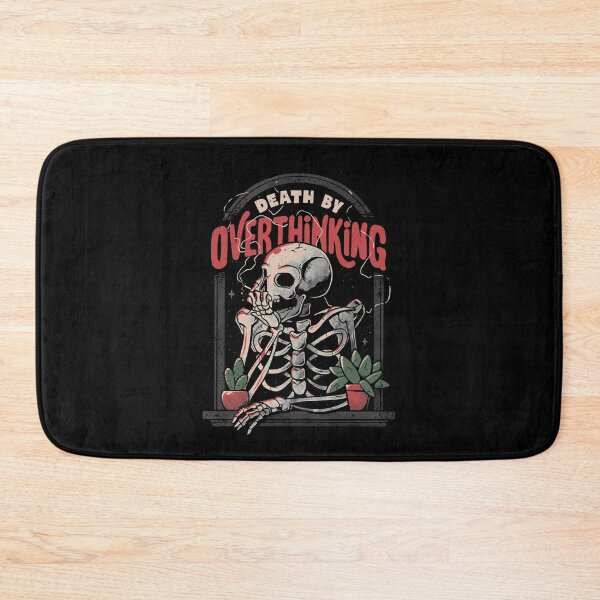 Item preview, Death By Overthinking - Funny Skull Gift designed and sold by EduEly.