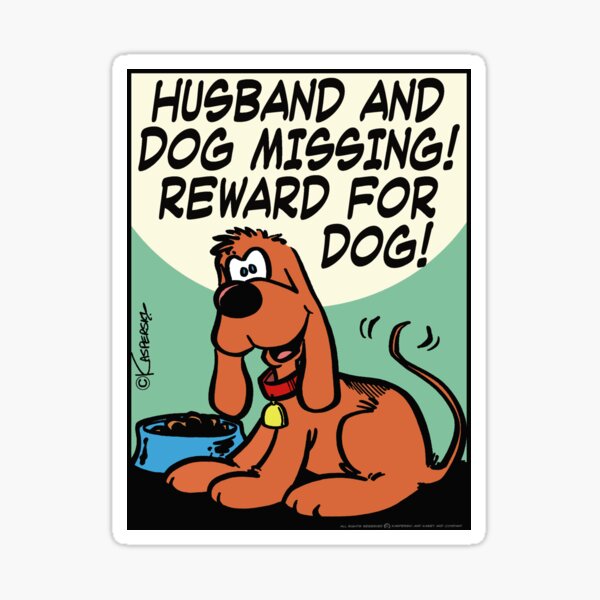 Husband vs Dog Sticker