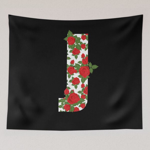 Item preview, Rose Letter J Initial Colourful Flower Roses Style  designed and sold by tashiav.