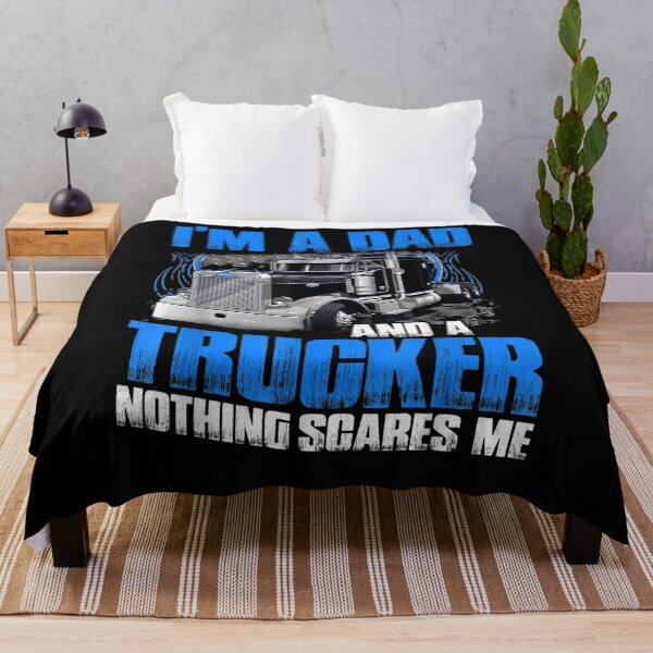 Item preview, Mens I'm A Dad And A Trucker Nothing Scares Me American Us Flag  designed and sold by tashiav.