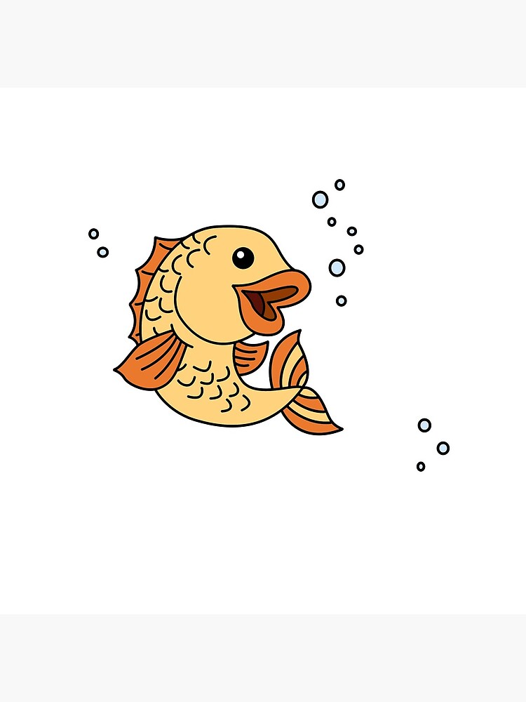 Cute Fish Drawing - Fish - Sticker | TeePublic