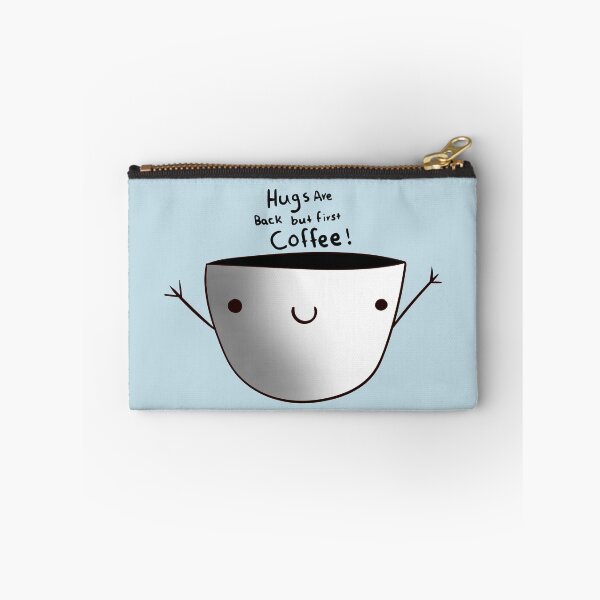 Item preview, Black and White Hugs are back but first coffee! designed and sold by maisiriva.