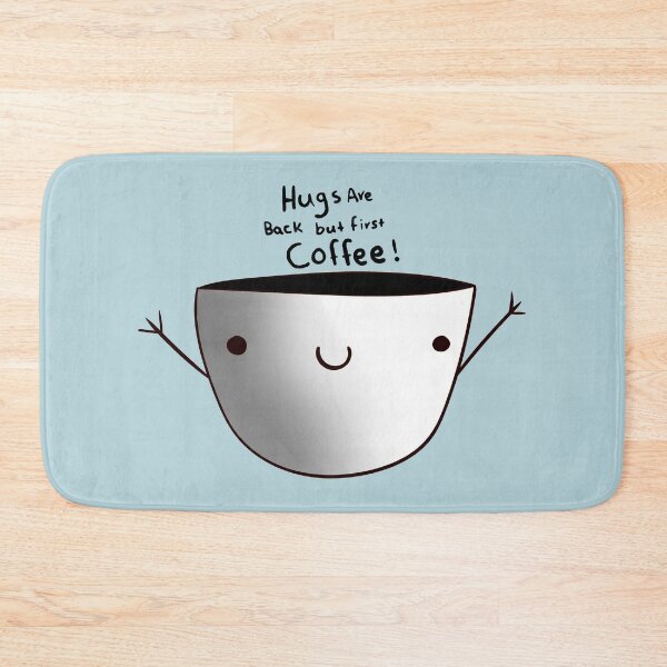 Item preview, Black and White Hugs are back but first coffee! designed and sold by maisiriva.