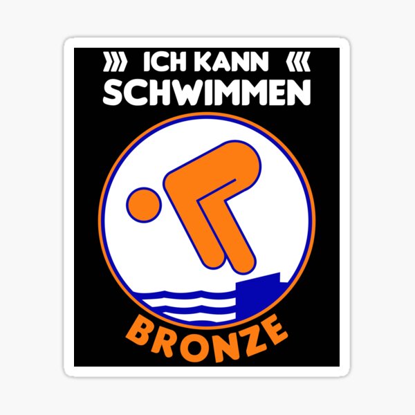 Bronze Schwimmabzeichen Schwimmbad Schwimmen Kinder Geschenk" Sticker for Sale by | Redbubble