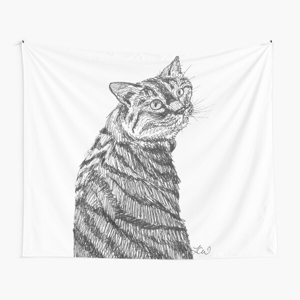 Artikel-Vorschau von Katzenzeichnung, designt und verkauft von LauraWolfArtist.