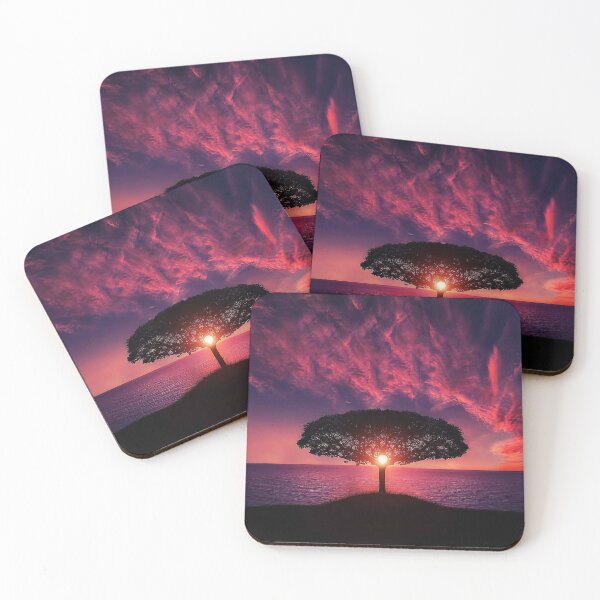 Item preview, sunset Tree on the ocean designed and sold by Abu3mad 98.