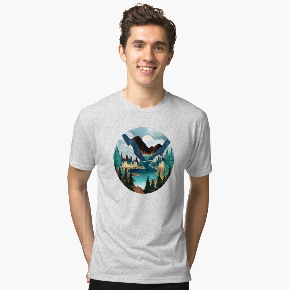 Vista previa del artículo con la obra «Camiseta de tejido mixto», diseñado y vendido por spacefrogdesign.