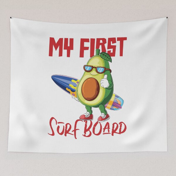 Item preview, Funny Avocado Surfing : My First Surfboard Ever Made And Ready For Surfboard Race designed and sold by PROMEN Creativity.