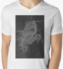 Cali, Colombia Map. (White on black) Men's V-Neck T-Shirt
