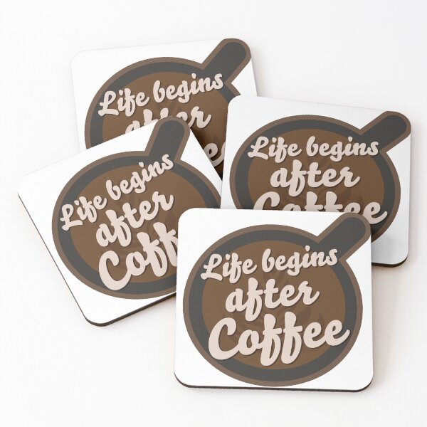 Item preview, Life Begins After Coffee Stickers 06 designed and sold by pedrolealmkt.