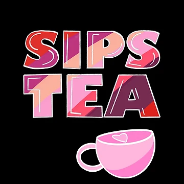 Artwork thumbnail, Sips Tea Design by patchwerrrk