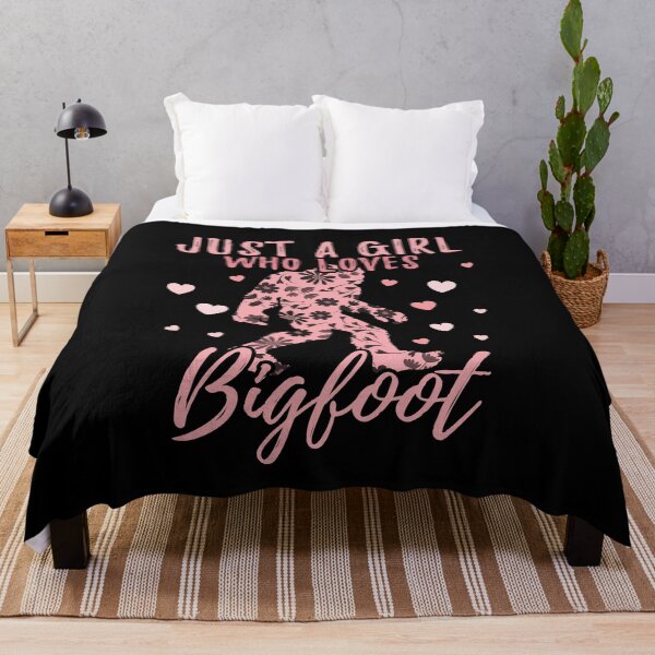 Item preview, Just a Girl Who Loves Bigfoot Floral Silhouette designed and sold by Maria Garcia.