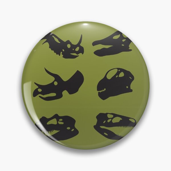 Item preview, green dino skulls  designed and sold by Broken Antler Designs .