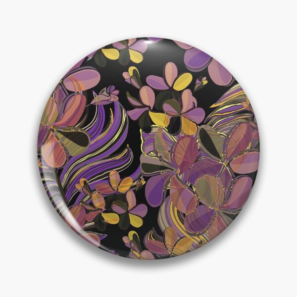 Artikelvorschau, Hawaiianisch - polynesisch - samoanisches Vintage-Tiare-Plumeria-Muster in Schwarz und Ocker entworfen und verkauft von sunnthreads.