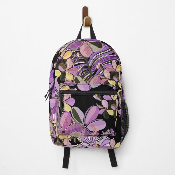 Artikelvorschau, Hawaiianisch - polynesisch - samoanisches Vintage-lila und schwarzes Tiare-Plumeria-Muster entworfen und verkauft von sunnthreads.
