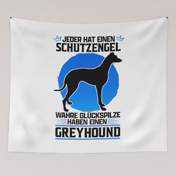 Artikelvorschau, Greyhound Schutzengel kurzhaariger Windhund Spruch entworfen und verkauft von madgrfx.
