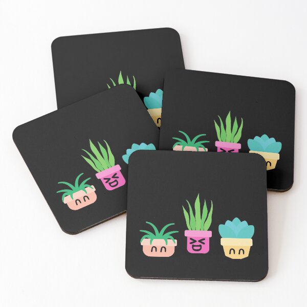 Item preview, Cute Happy Plants - Kawaii Potted Plants  designed and sold by NerdyChibi.