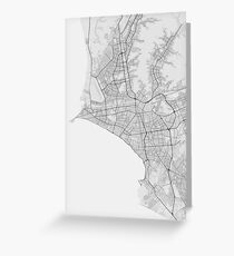 Lima, Peru Map. (Black on white) Grußkarte