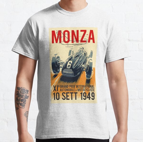 MONZA GRAND PRIX; Vintage Auto Racing Print Classic T-Shirt