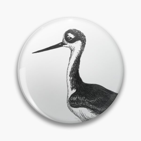Item preview, Black-necked Stilt Drawing designed and sold by LauraWolfArtist.